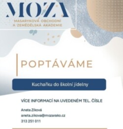 MOZA nabízí pozici kuchařky