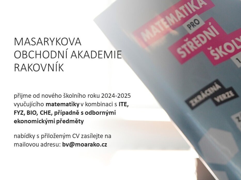 MOA hledá vyučujícího od školního roku 2024/2025